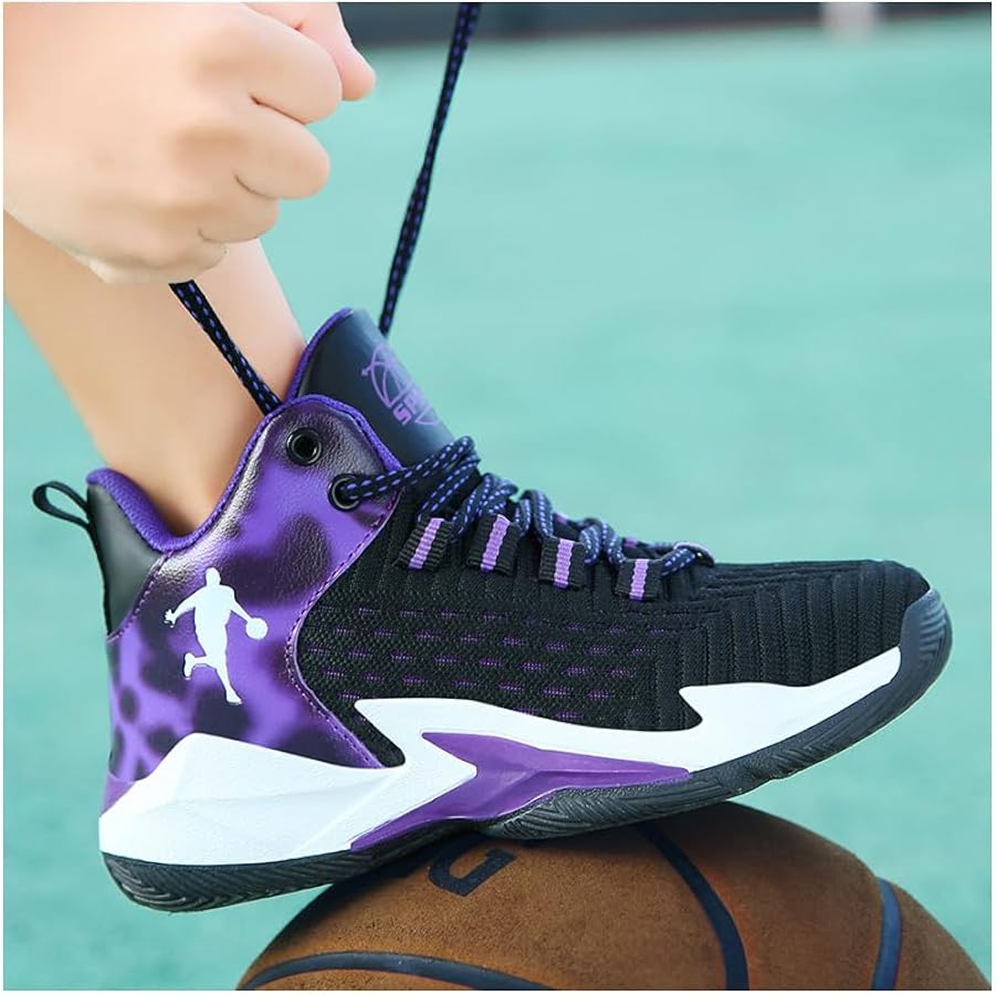 Amazon | [DZXZ] 通気性 メッシュ バスケットシューズ キッズ