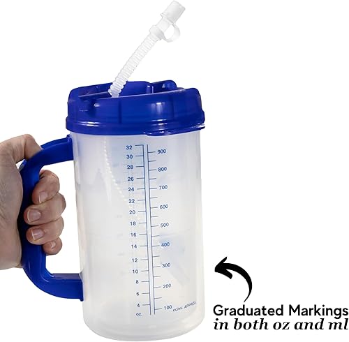 Miniatura 2 de Vakly Termo de seguimiento de agua de doble pared con aislamiento y capacidad de 32 onzas, botella de agua recargable para bebidas calientes y