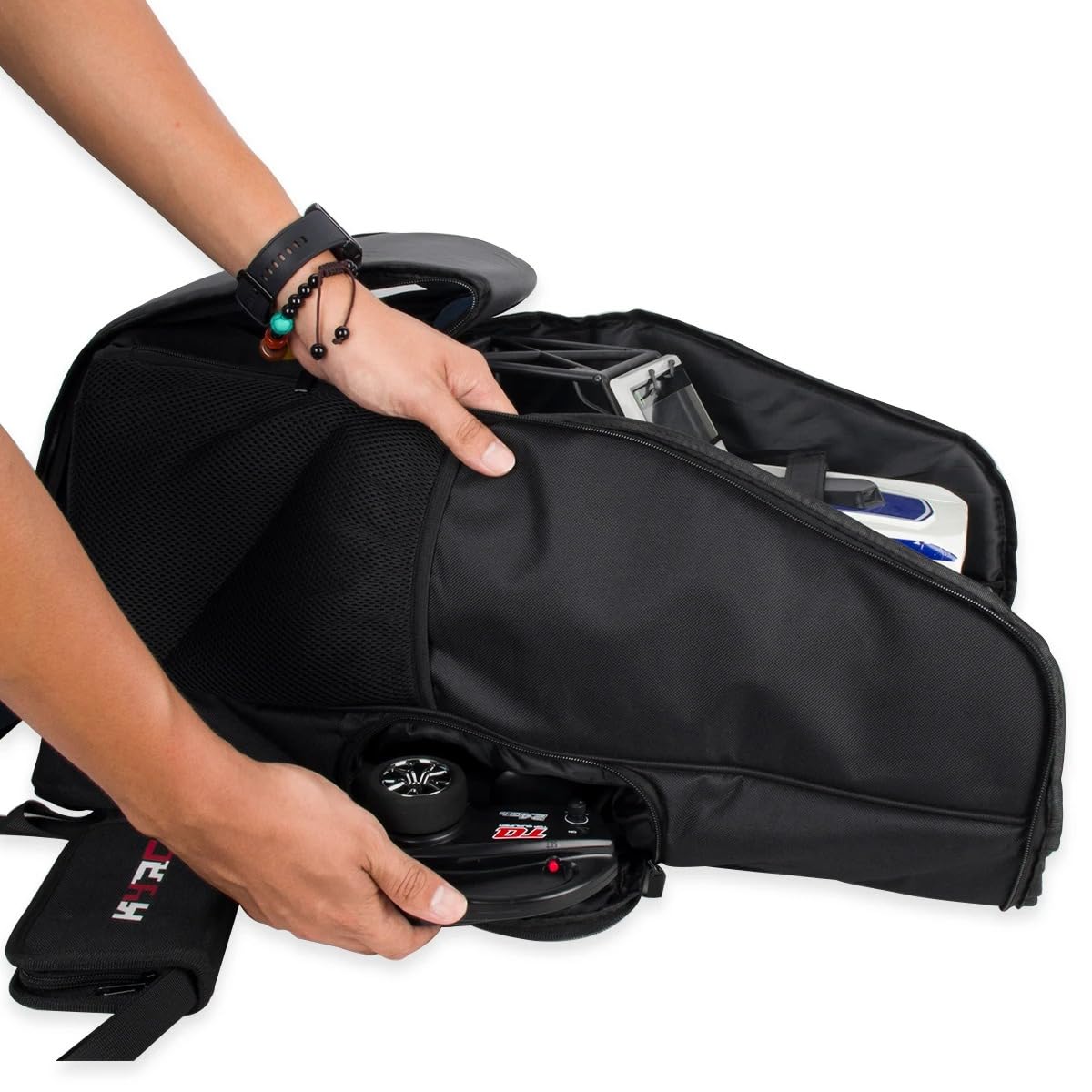 Sac à dos étanche pour voiture télécommandée avec support de planche en polypropylène et plusieurs poches pour outils et accessoires pour Axial SCX10 Capra & TRX4 TRX6 Échelle 1/10 RC Crawler Buggy
