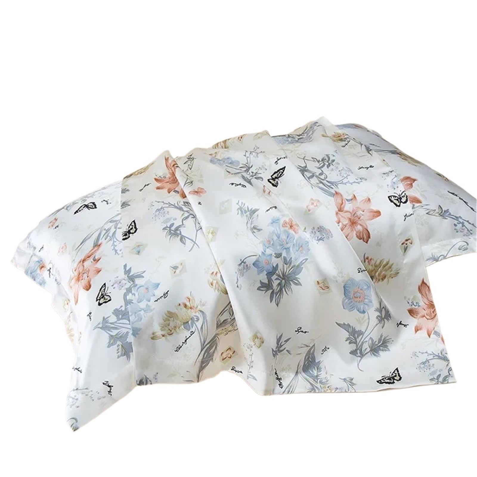 Silk Envelope Pillowcase 1pc Both Sides Mulberry Oxford Printed Multicolor Many Sizes For women(Light Blue,51x76 cm)