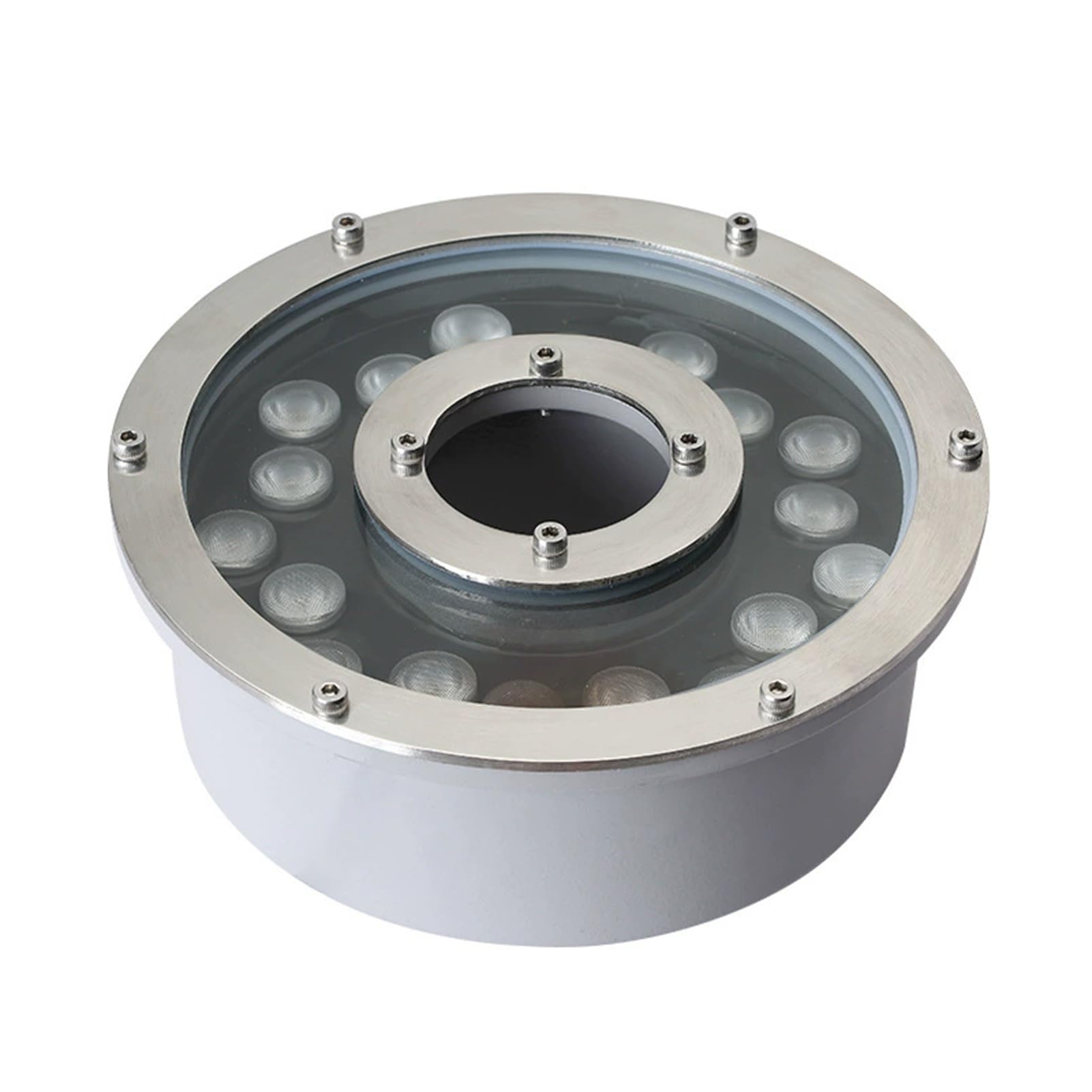 LlpsmengAE LED Ring Fountain Light 12/24V IP68 Waterproof Medium Hole Underwater Lights for Fountains, Waterfalls, Water Pool Landscape Pond Light(Green,18W-AC12V)