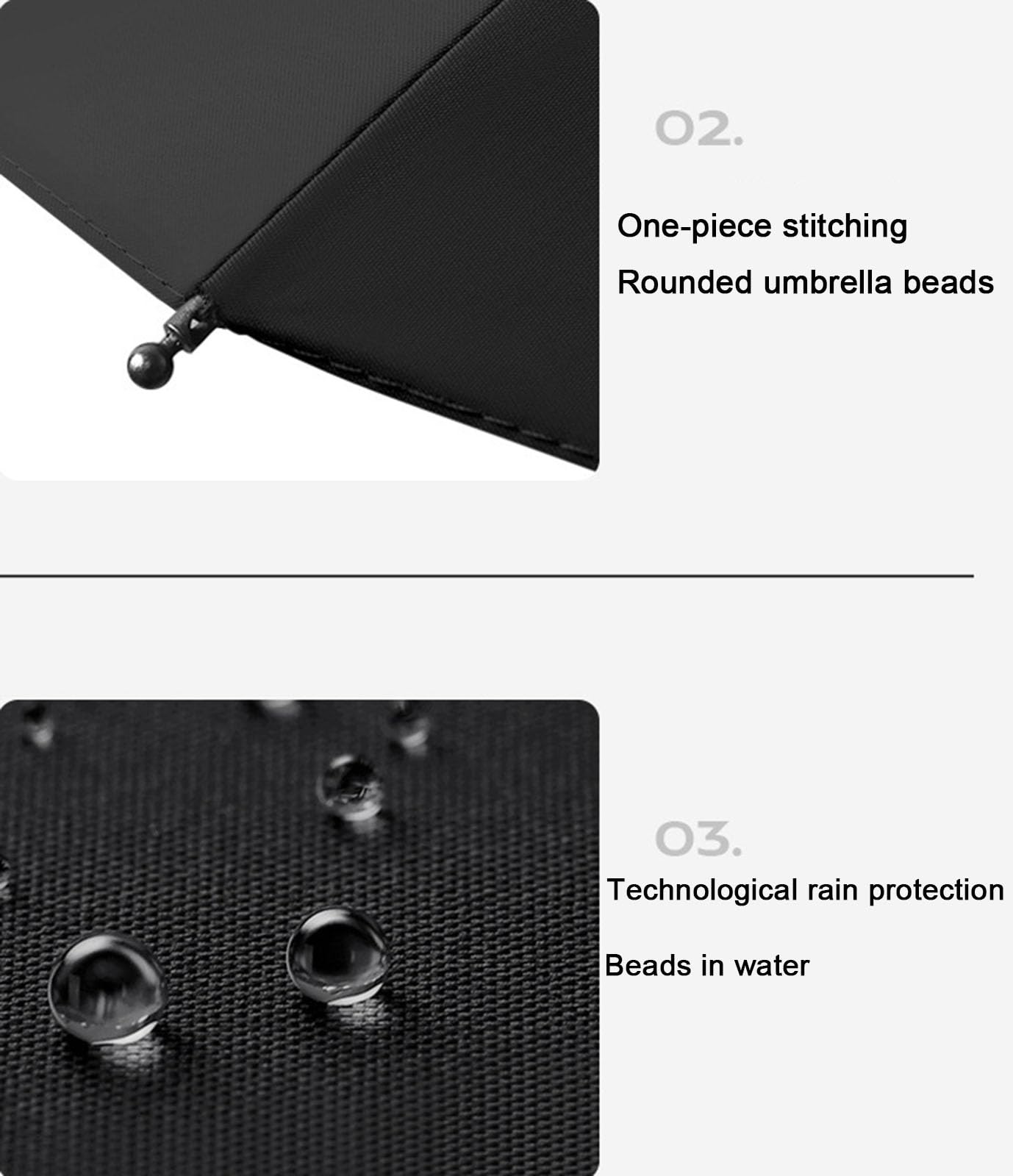 eallen Paraguas Plegable, Paraguas Grande Automático Apertura Y Cierre, Paraguas De Viaje Impermeable, Paraguas Plegable Antiviento Diámetro 105Cm Y Coating De Teflón 210T