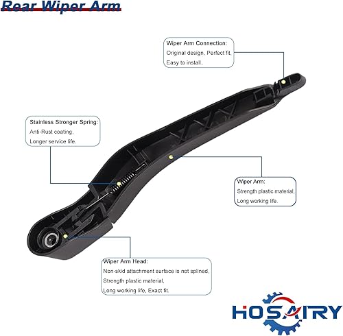 Miniatura 3 de Juego de escobillas de brazo de limpiaparabrisas trasero para GM Buick Enclave 2008-2017 Conjunto de limpiaparabrisas trasero, estilo OE de fábrica