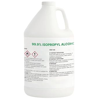 99% Pure Isopropyl Alcohol, 99 Percent IPA 1 Gallon, USP Grade, Made in The USA 4 Quarts, 1 Gallon,128 fl oz
