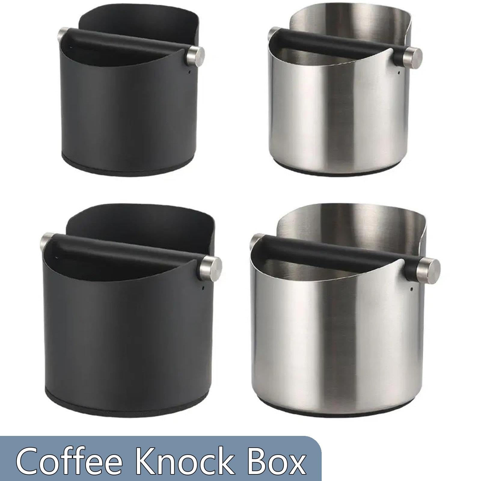 Coffee Knock Box Style Espresso Dump Bin Espresso Puck Smaltimento for La Casa Cucina Ufficio Accessori for Macchine Da Caffè Strumenti(Silver S)