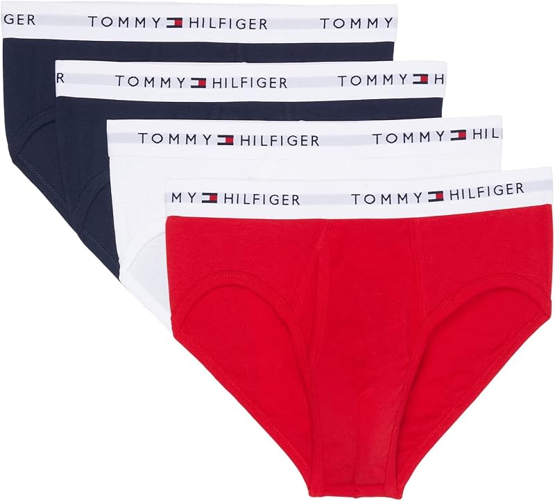Tommy Hilfiger Calzoncillos clásicos de algodón para hombre, paquete de 4