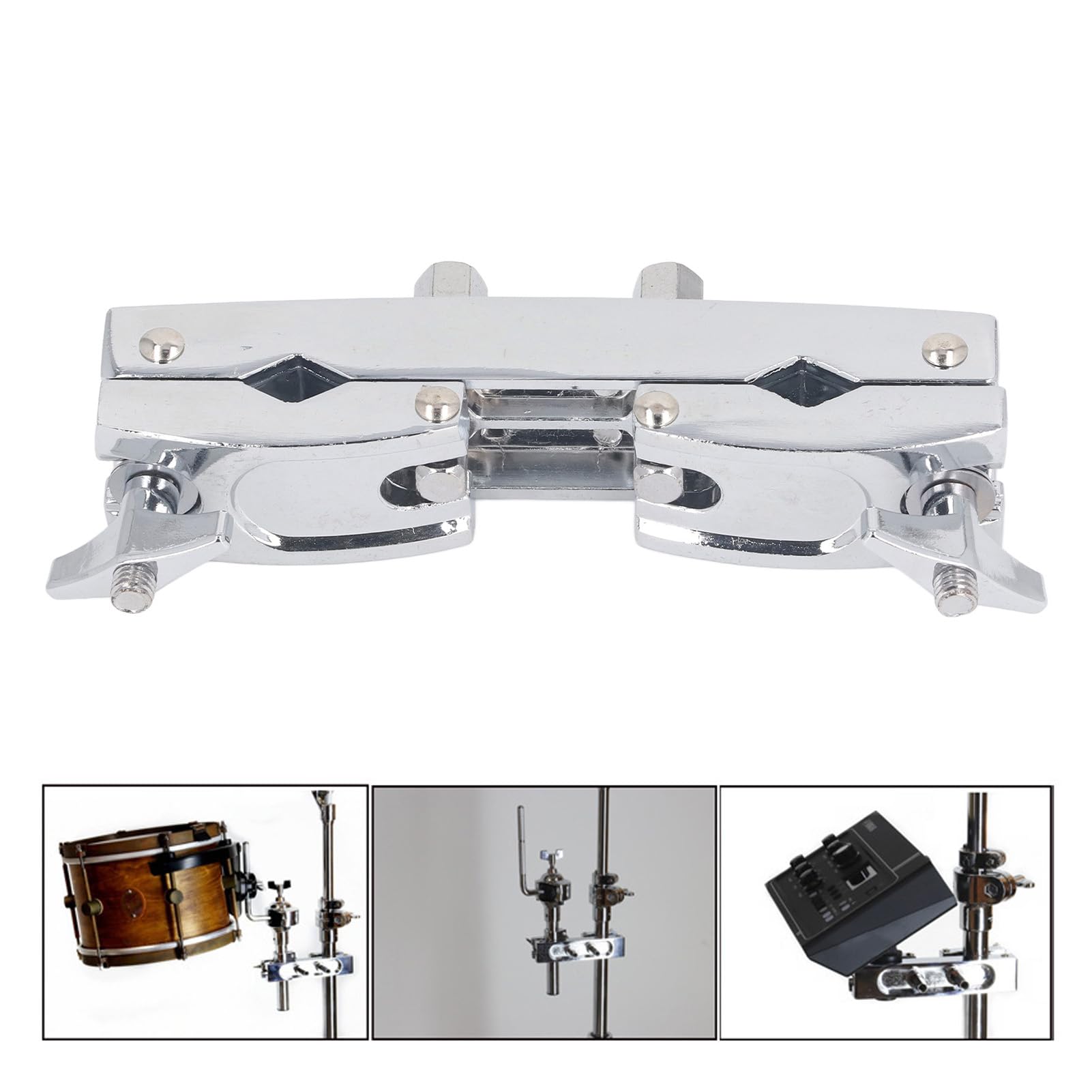 Support de cymbale multi-pinces pour tambour - Montage de tambour multi-pinces - Accessoires de percussion réglables - Support à dégagement rapide - Accessoires de percussion