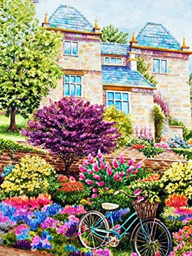 Peinture au diamant 5D kit bicyclette pour une déco de salon faite main
