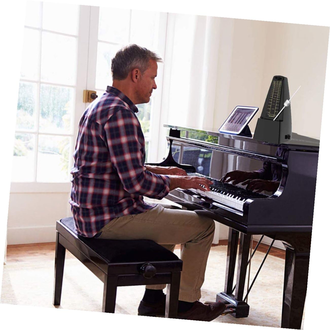 UPKOCH 1set Meccanico Per Chitarra Pianoforte e Batteria Design Antisismico Con Clip Per Spartiti Strumento Per Pratiche Professionali e Principianti