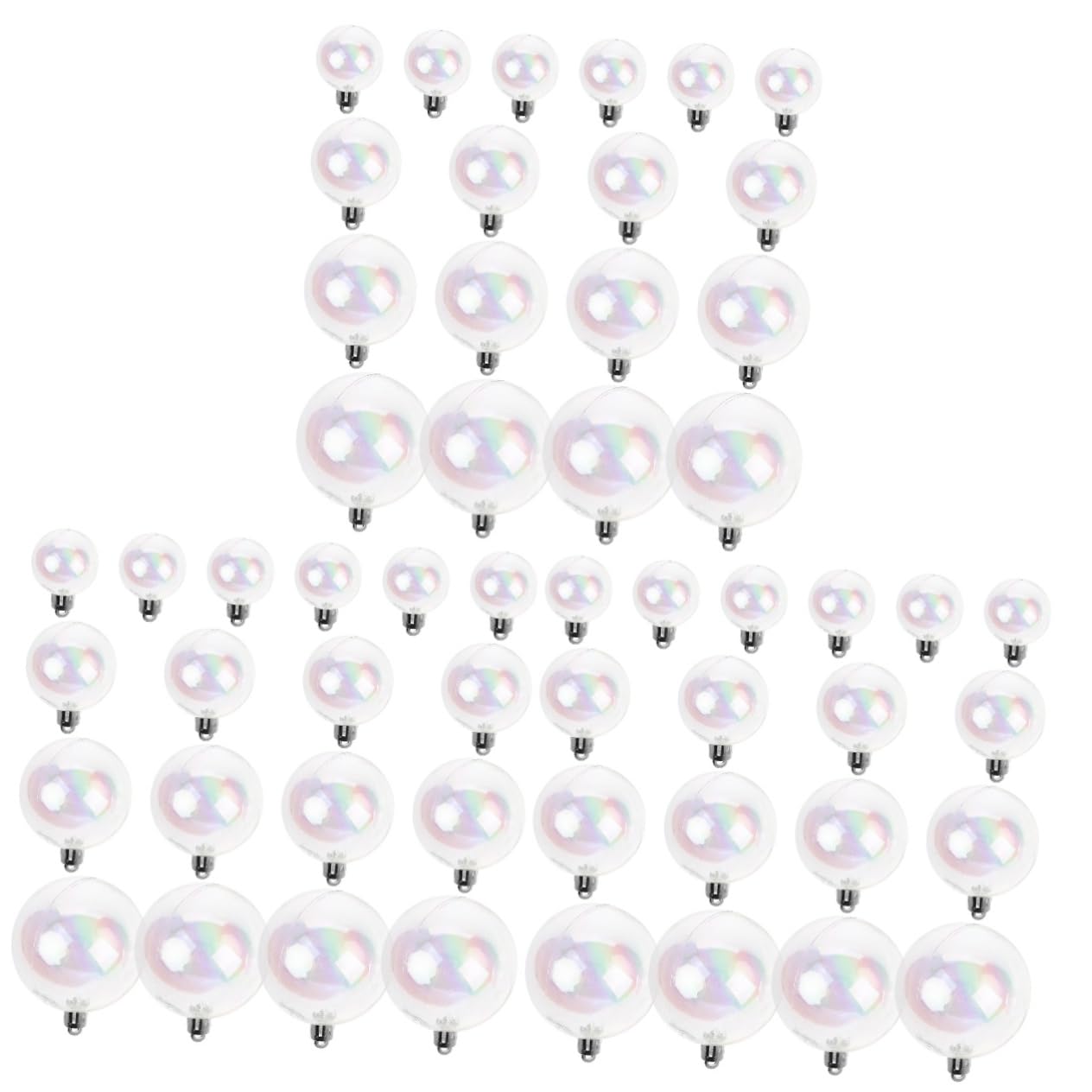 IMIKEYA 54stücke Weihnachtskugeln Transparent Bunte Baumschmuckkugeln Rund Und Irideszent Für Weihnachtsbaum Festlichkeiten Und Dekorationen