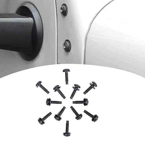 Miniatura 3 de Jimen Tornillos para Jeep, 12 pernos de marco de parabrisas y tornillos Torx de bisagra para Jeep Wrangler JK JKU 2007-2018