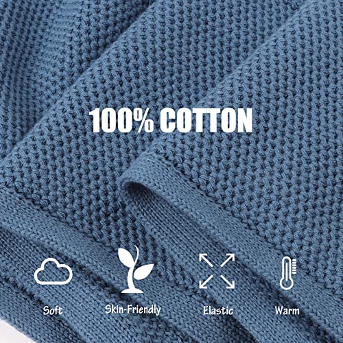 Image of PESAAT Kids Winter Infinity Scarf Knit Cotton Toddler Boy Girls Scarves