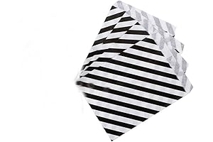 AKOAK Black and White Striped Treat Bags for Festive Occasions