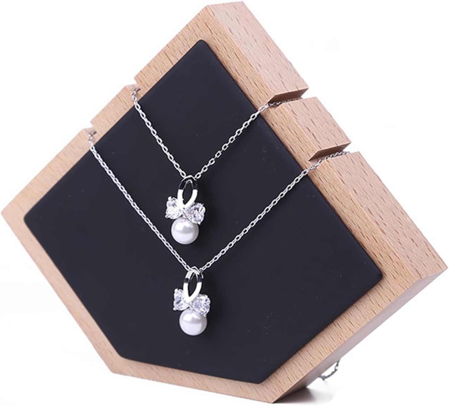 ジュエリーディスプレイスタンドジュエリーディスプレイバスト ネックレス、ペンダント、チェーンの販売用木製ジュエリーディスプレイスタン