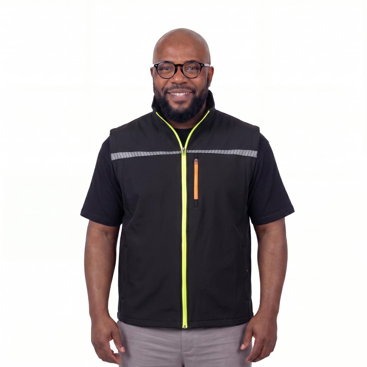 ADAMO Herren Softshell-Arbeitsweste schwarz Übergrößen 2XL bis 10XL