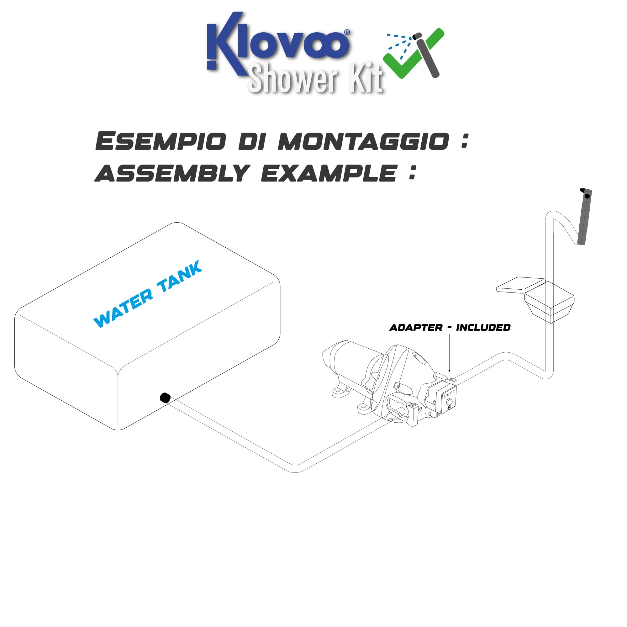 Kit Autoclave Flojet Triplex + Doccetta: Soluzione Completa per Acqua a Bordo per Barca,Camper,Gommone
