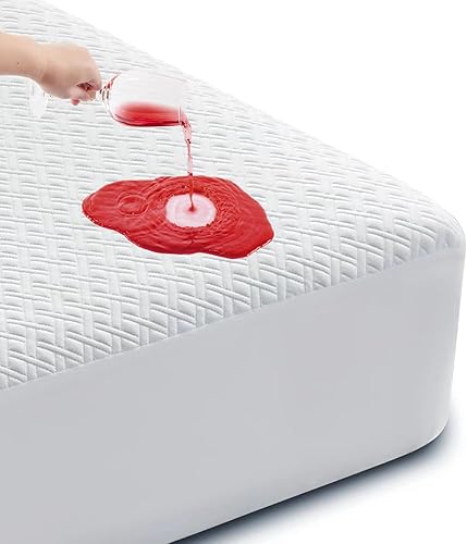 Miniatura 9 de Cozymaker Protector de colchón 100 % impermeable, funda de colchón refrescante ajustable de 8 a 21 pulgadas de profundidad, tela de aire 3D, suave,