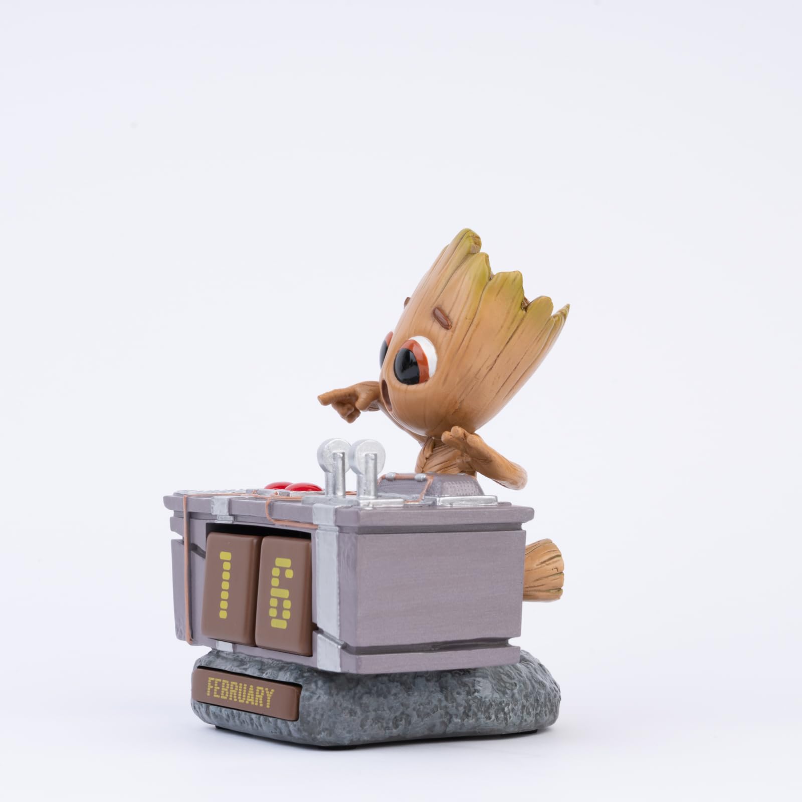 Calendario Perpetuo Groot 3D - Groot Figura de Marvel para Decoracion Habitacion Juvenil - Calendario sobremesa para niños │ Muñecos Marvel Merchandising Oficial