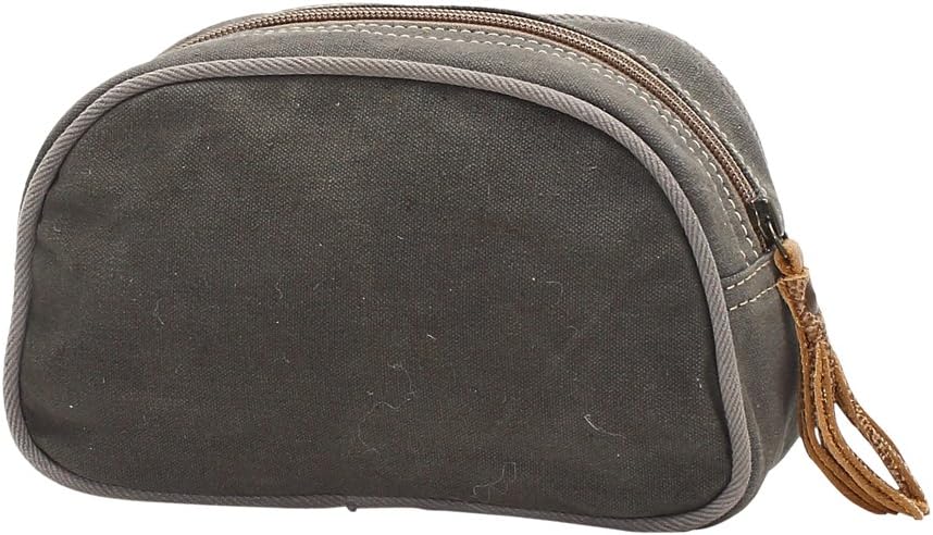 Myra Bag Flowers Make-Up Kit Upcycled Canvas Small Bag Brown Small - Image 2