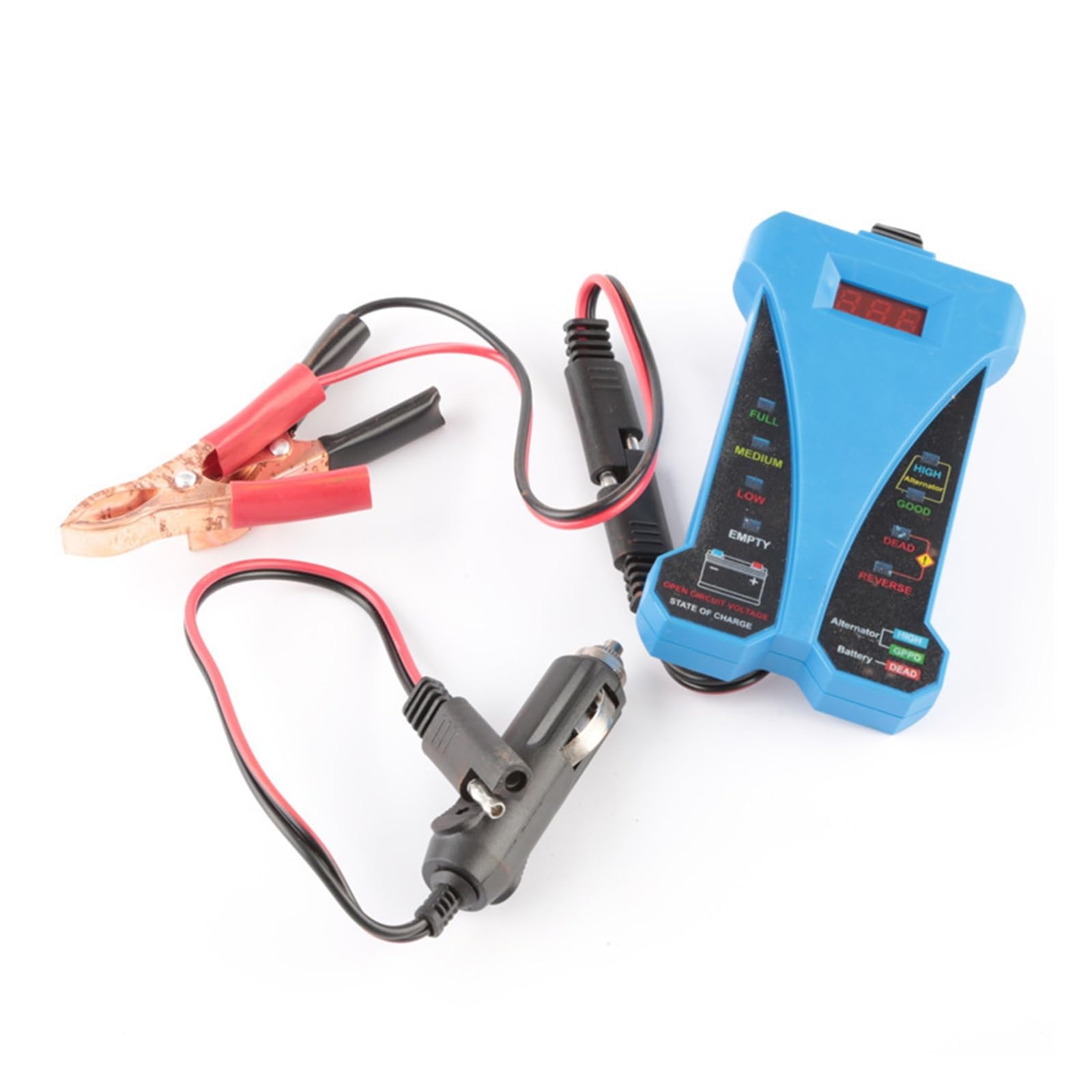 Tester Batteria Auto Moto Tester Batteria 12V LED Strumento di Misura Digitale Misuratore di Tensione