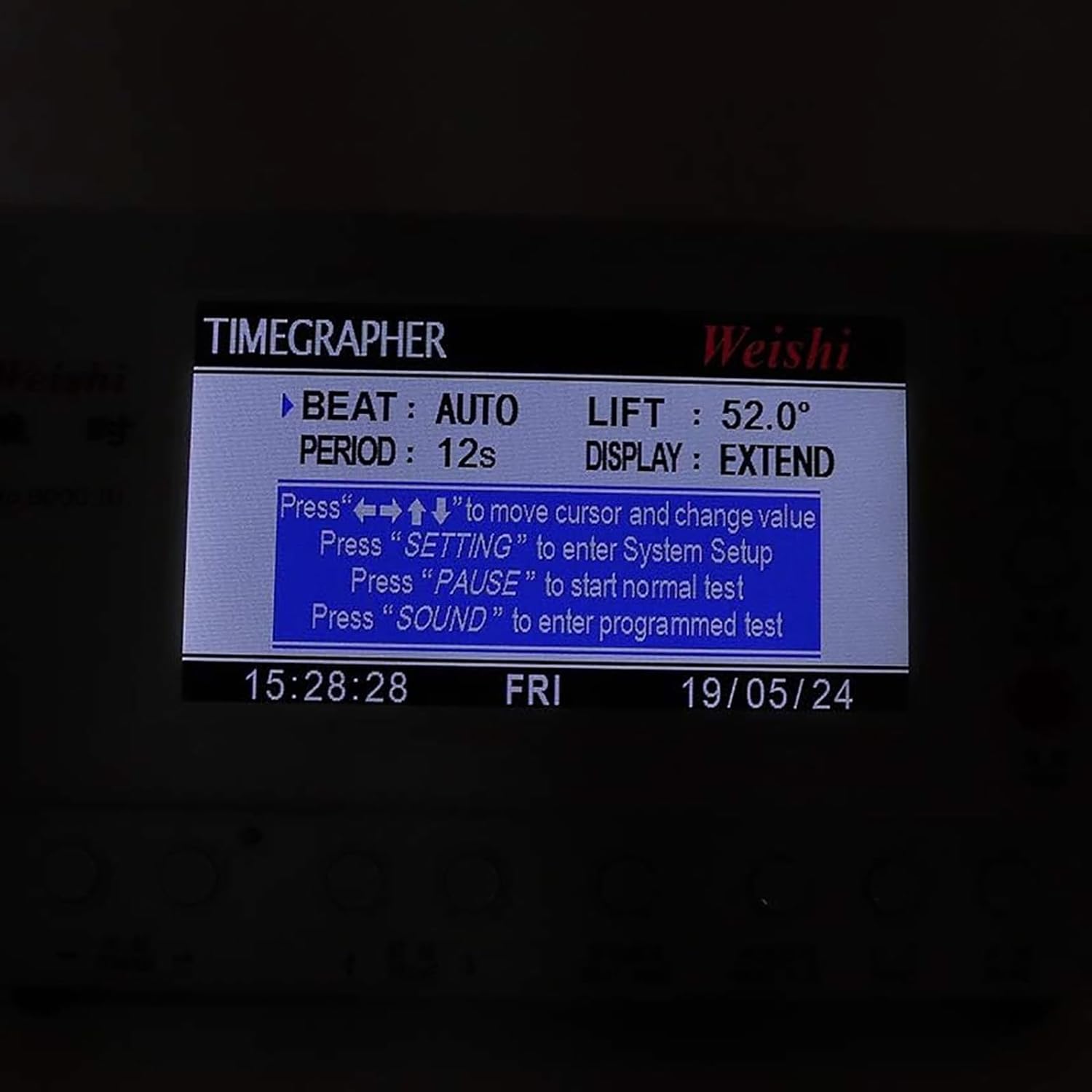Zegarmistrz, wielofunkcyjny tester zegarków, wysoce precyzyjny zegarmistrzowski przyrząd do pomiaru czasu, narzędzie do kalibracji zegarków z ekranem LCD, kalibracja zegarków mechanicznych