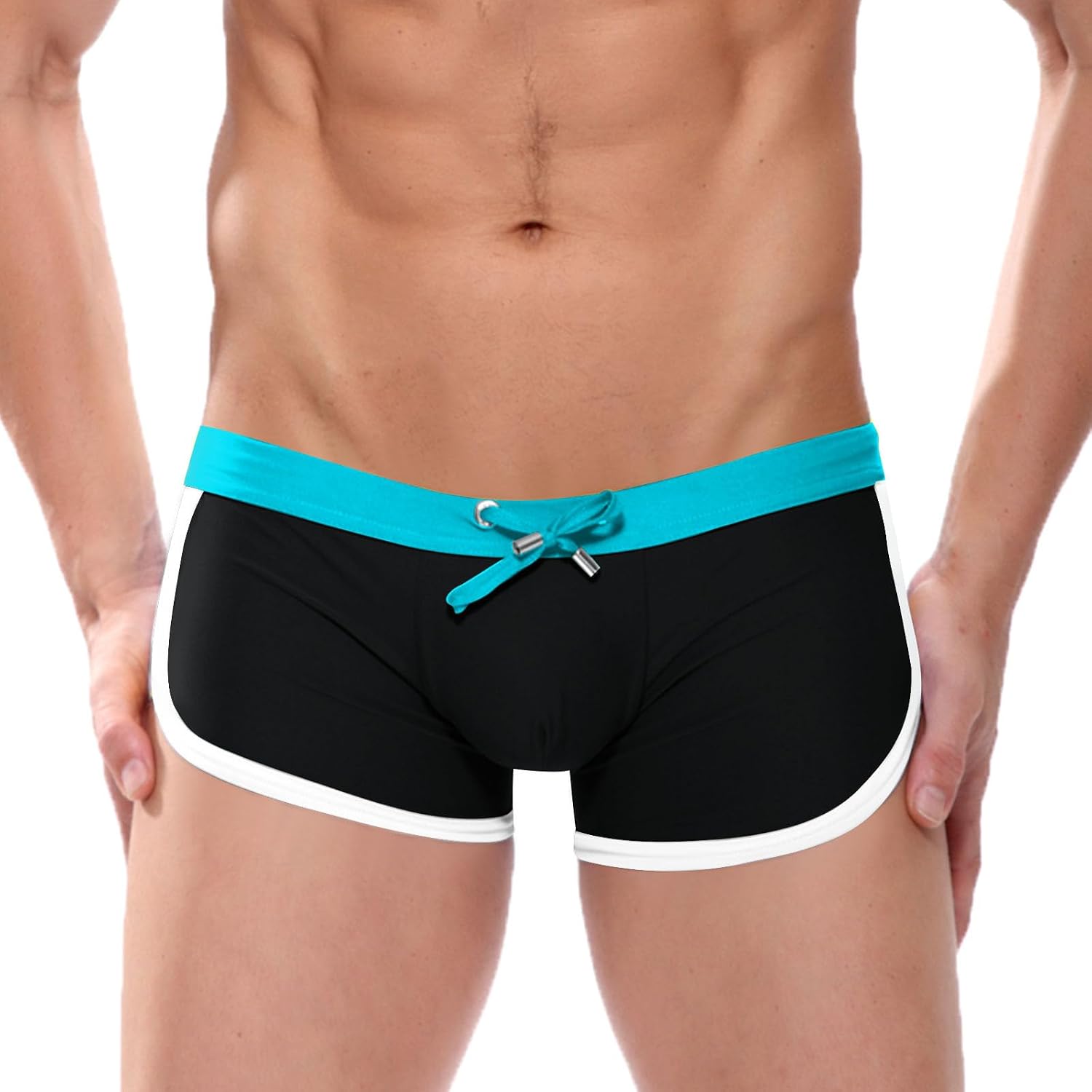 Swim Shorts for Men Swimwear Bathing Suit Swim Brief Square Leg Board Short Solid Color Swimming Trunk Pants