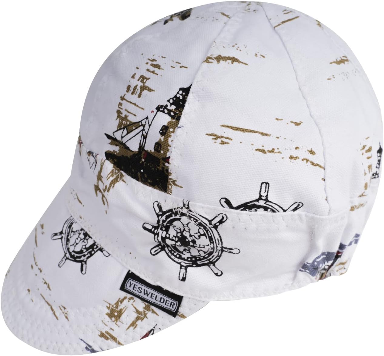 YESWELDER Ship Reversible Welding Cap,Durable,Protective Welders Cap with Elastic AP-6621-LC