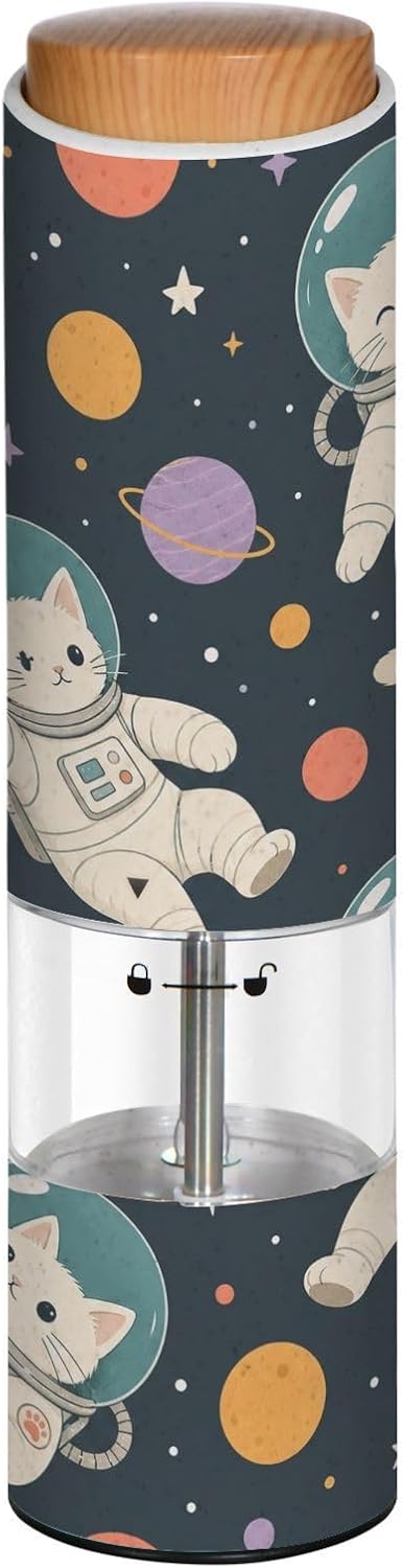 Cat Space Electric Salt and Pepper Grinder Automatic Pepper Mill Shakers