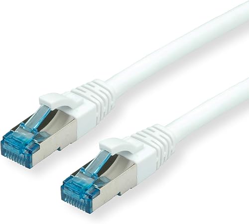 VALUE Patchkabel Kat.6A (Class EA) S/FTP (PiMF), LSOH, weiß, 0,3 m