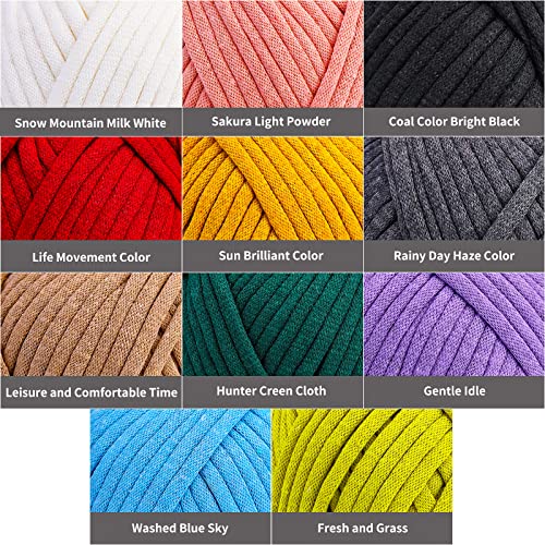 200G Beginners Yarn For Crocheting, 273 Yards Gray Easy Yarn With Easy-To-See Stitches, Chunky Thick Cotton-Nylon Blend, Pefect For Knitting Dolls, Toys, Bags, Mats And Beginners Crochet Kit Making #TOP5