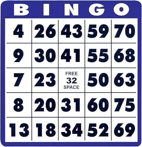 MaxiAids Tarjetas de bingo de baja visión - Tarjeta única