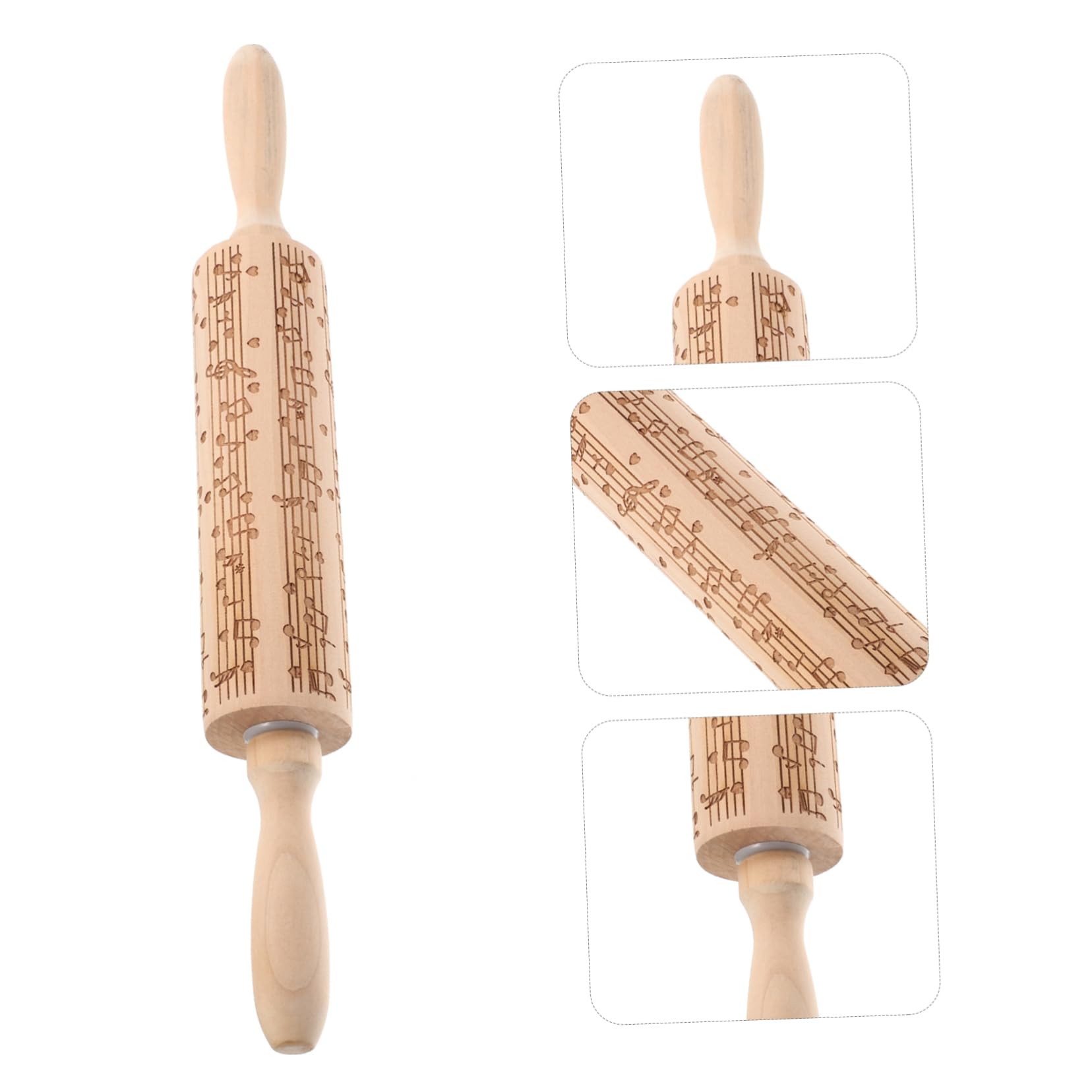 Alipis 5St geschnitztes Nudelholz Weihnachten Nudelholz glatter Teigroller gravierte Prägewalze Rollstock küchenmaschiene kochgeschirr werkzeug Fondantroller Mehrzweck-Nudelholz Holzwalze