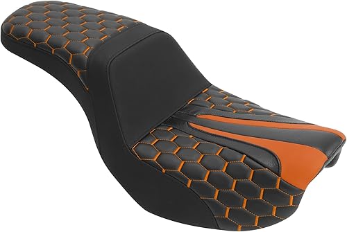 Vista 16 de Asiento de motocicleta para conductor y pasajero, apto para Harley Dyna Wide Glide Low Rider Street Bob Fat Bob FXDF Super Glide Custom FXDC