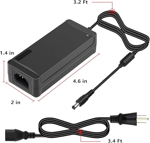 Miniatura 4 de SUPERNIGHT Convertidor de CA a CC 24V 3A Fuente de alimentación AC 100-240V a DC 24 voltios Adaptador de corriente de 3 amperios con enchufe de