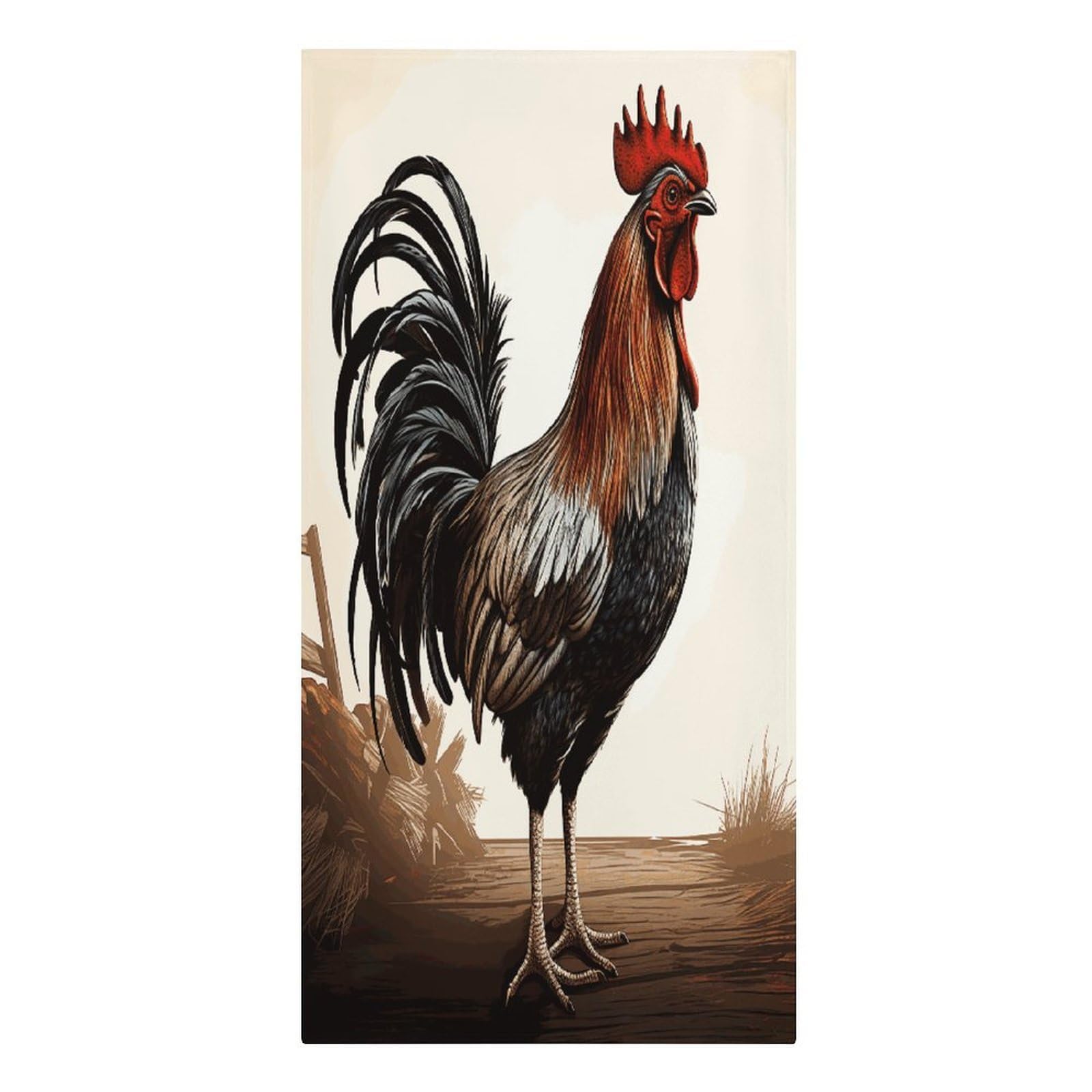 FekiLoot Rooster Towels Soft Oversized Beach Towels Absorbent Sand Free Bath Towel Travel Compact Swim Towels Lightweight Quick Dry Pool Towel Large Beach Blanket 30" X 61"