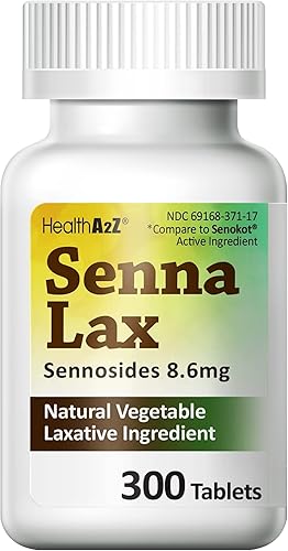 Miniatura 1 de HealthA2Z® Senna Laxante | 300 unidades | Sennósidos 8.6 mg | Vegetal natural | Ingredientes laxantes | Alivio durante la noche | Movimiento