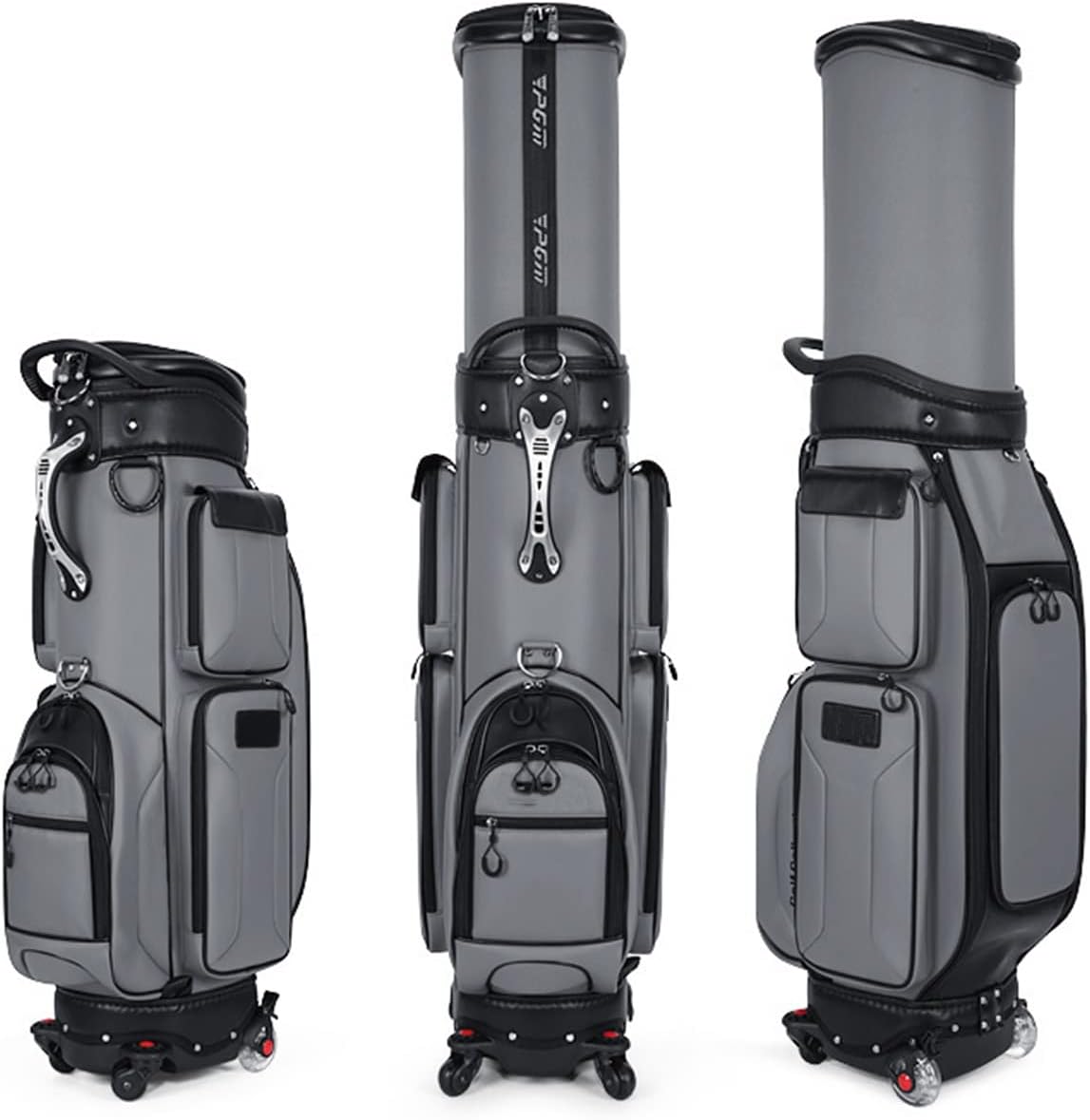 KAEREL Retractable Golf Cart Bag For Men With Transport Wheels 6Way