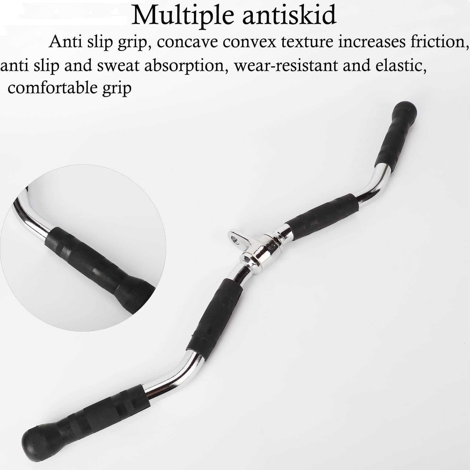 tonchean Barra de tracción hacia abajo, barra de tracción hacia abajo, tipo W, cable de fijación a máquina, mango de fitness, barra desplegable de tríceps, barra de polea de presión para abdominales
