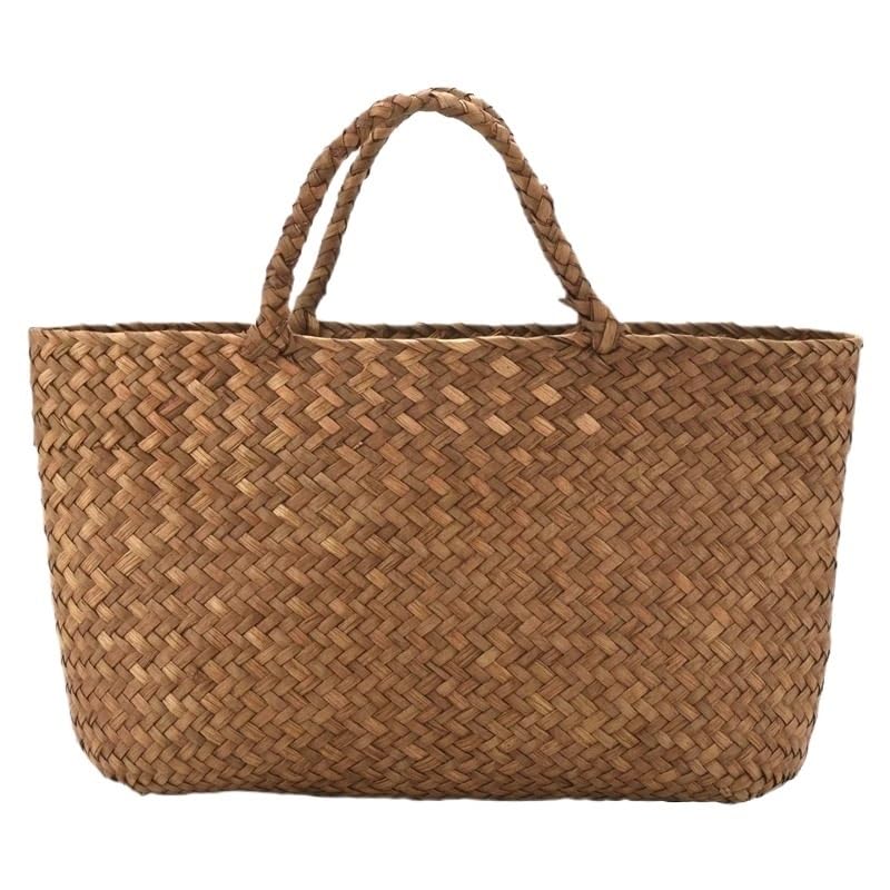 Straw Bag Casual Straw Bag Natural Wicker Tote Bags Women Braided Handbag For Garden Handmade Mini Woven Rattan Bags