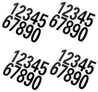 OSALADI 4 Sets Digital Stickers Window Decal Sticker by Numbers Label Stickers Bumper Sticker Mailbox Numbers Decal Car Number Decal Number Reflective Stickers 0-9 Numbers Decal Reflective