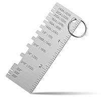 Vista 7 de ZeeDix Medidor de Espesor de Hoja de Metal Portátil - Herramienta de Inspección de Tamaño Chapado en Acero Inoxidable para Hojas de Metal, Alambre