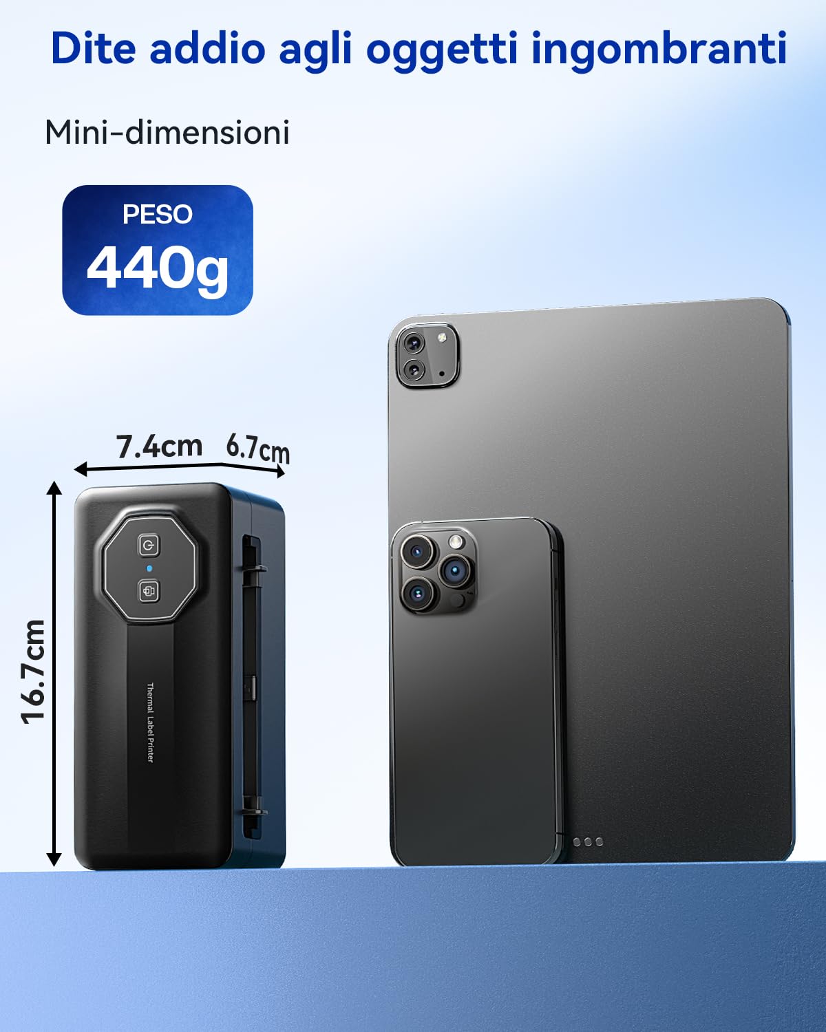 TATTMUSE Stampante termica Bluetooth da 4 x 6 pollici – Stampante per etichette di spedizione compatibile con DHL, Amazon, FedEx, Shopify, Etsy e Royal Mail. Ideale per codici a barre, etichette