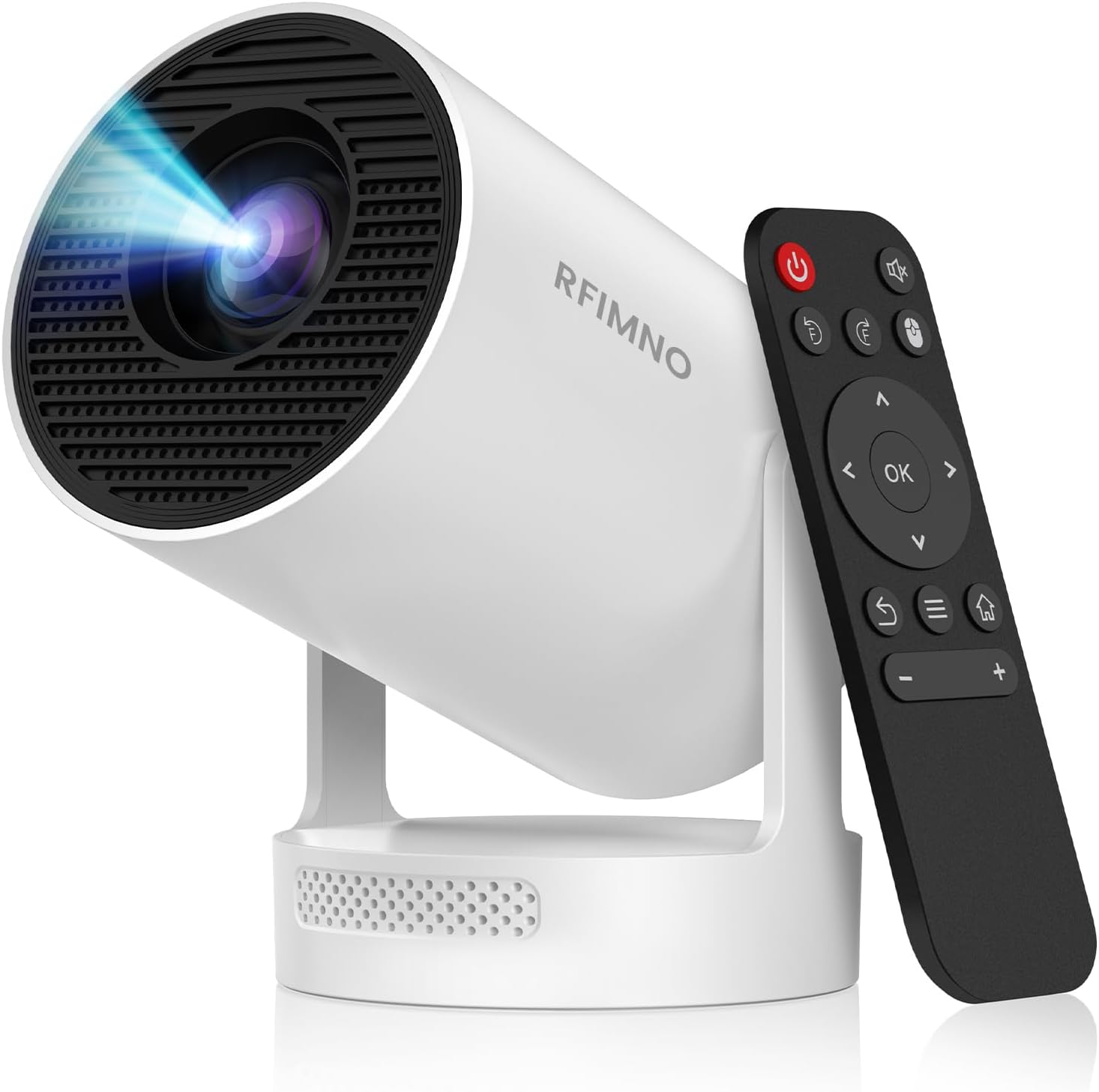Electric FocusMini Projector,Support 4K with Bluetooth 5.4 WIFI6,48watt Sound Base Speaker, 260 ANSI,Android 11,210 Rotation,auto Keystone Correction Video Projector HY300 Plus