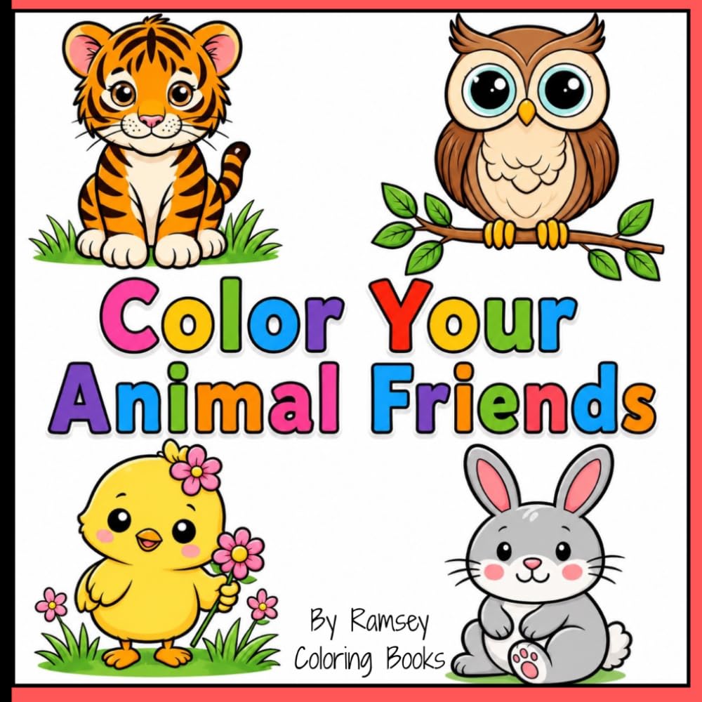 Color Your Animal Friends: Adorable and fun coloring pages for kids featuring puppies, kittens, farm animals, zoo animals, and more!