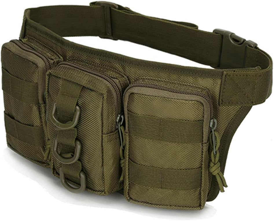 InzopoTactical Waist Pack Hiking Waist Bag Outdoor Army Military Hunting Sports Bags Climbing Camping Tactical Pack Molle Hip Waist Belt Bag