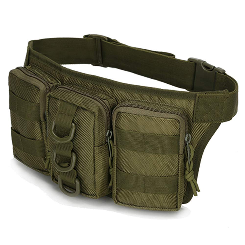 InzopoTactical Waist Pack Hiking Waist Bag Outdoor Army Military Hunting Sports Bags Climbing Camping Tactical Pack Molle Hip Waist Belt Bag