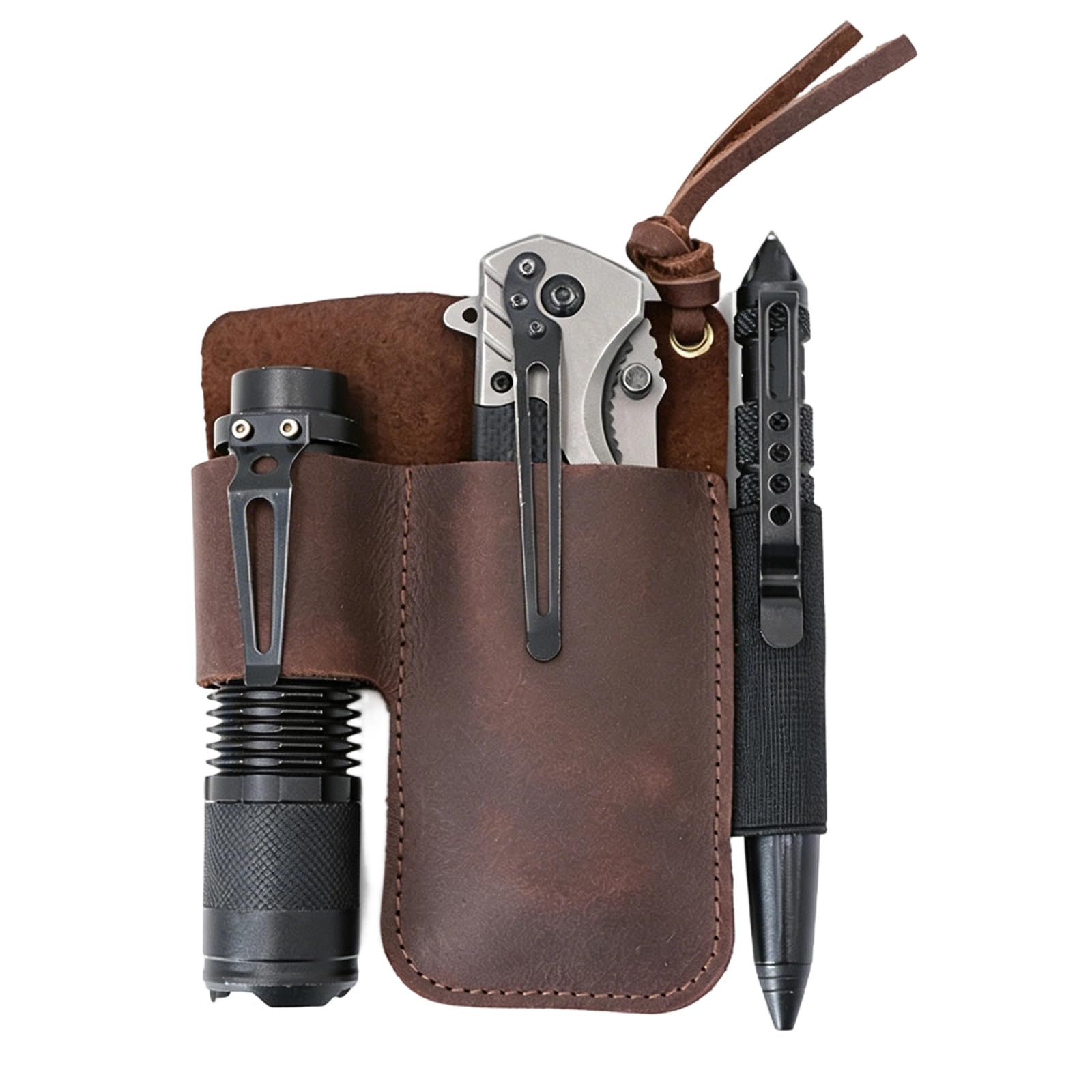 FROMCEO Pen Storage Case Multi Compartment Waist Pen Organiser Storage Pouches for Pencil Utility Tool and Flashlight Case Offices