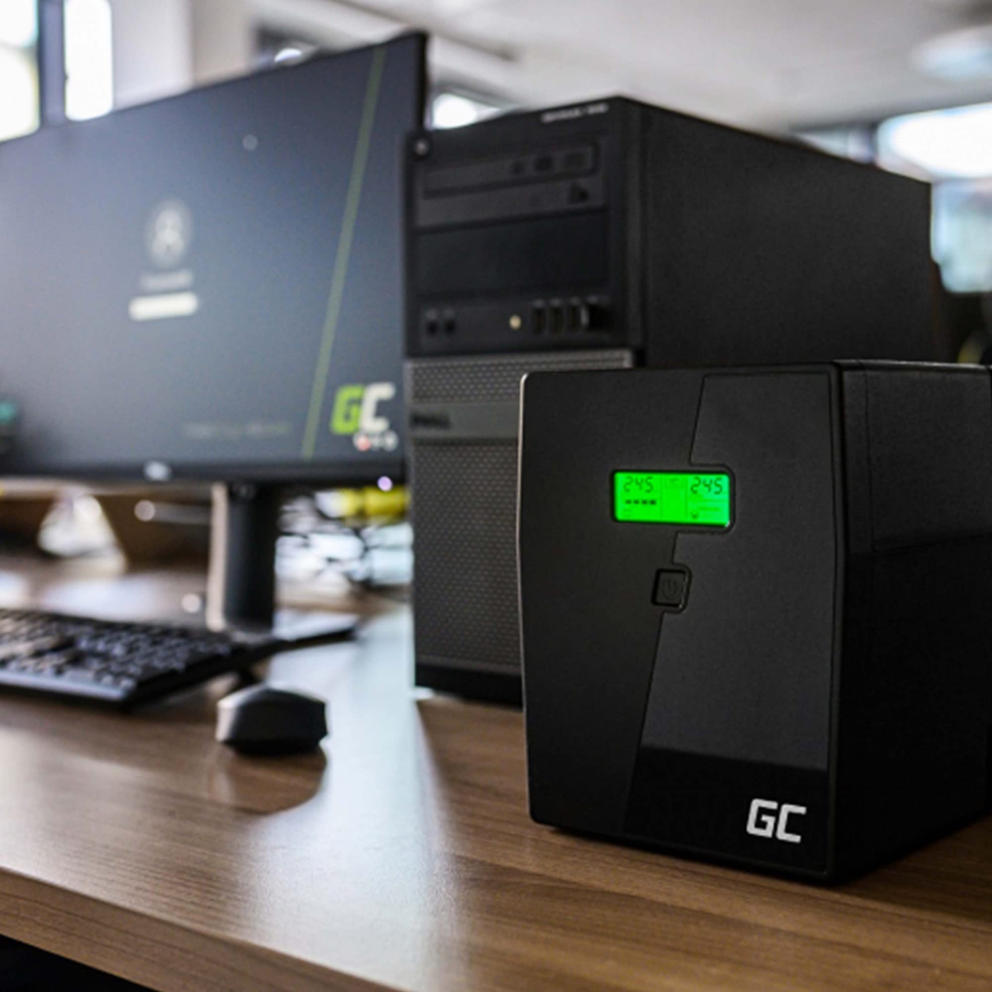 Groupe de continuité UPS 800VA 480W avec écran LCD | Protection contre les surtensions, la foudre pour appareils électroniques PC