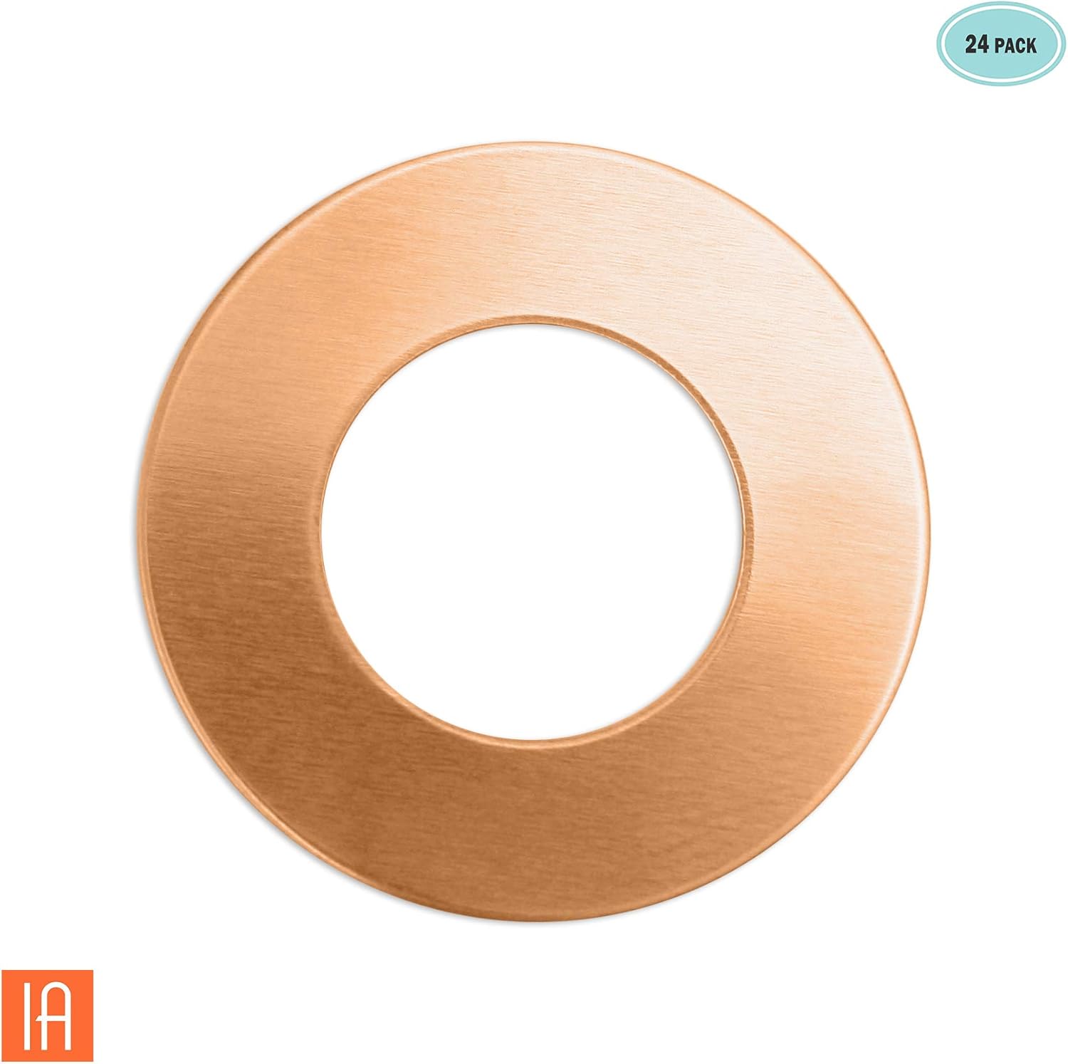 ImpressArt - Premium Metal Stamping Washer Blanks for Metal Stamping and Jewelry Making (24 Pack) (1" Washer, Copper)