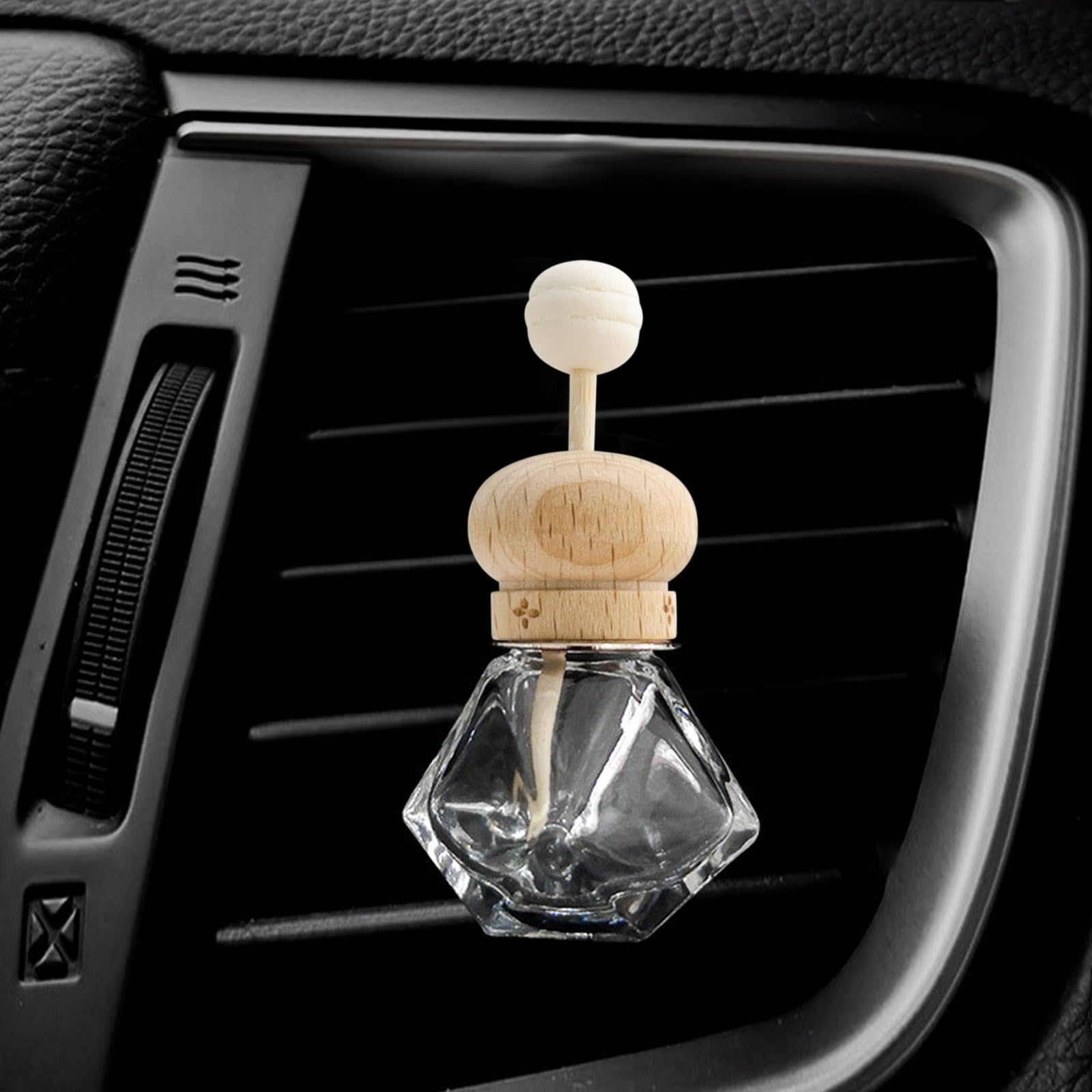 JJJiaoLinin Diffuseur Suspendu De Voiture, 20 Diffuseur Vide Pour Voiture En Verre, Bouteilles De Parfum En Verre Rechargeables Pour Le Parfum D'huile Parfumée, Décor à La Maison De Voitures(diamant